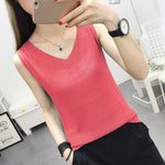 Spring and Summer Female 2019 New Hollow Knitted vest Loose Outside