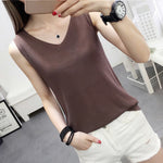 Spring and Summer Female 2019 New Hollow Knitted vest Loose Outside