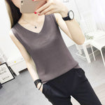 Spring and Summer Female 2019 New Hollow Knitted vest Loose Outside