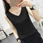 Spring and Summer Female 2019 New Hollow Knitted vest Loose Outside