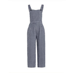 Square Neck Sleeveless Women's Loose Workwear Print Check Decoration
