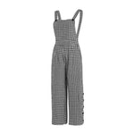 Square Neck Sleeveless Women's Loose Workwear Print Check Decoration