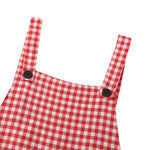 Square Neck Sleeveless Women's Loose Workwear Print Check Decoration