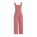 Square Neck Sleeveless Women's Loose Workwear Print Check Decoration