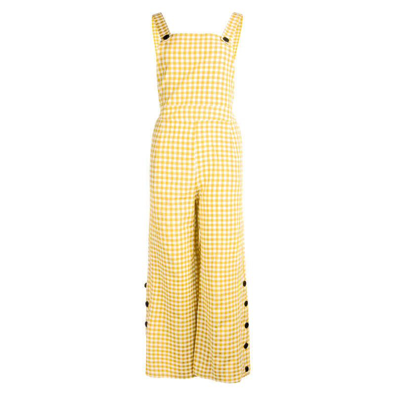 Square Neck Sleeveless Women's Loose Workwear Print Check Decoration