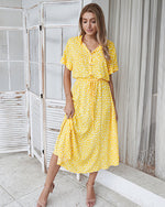 Summer Polka Dot Midi Dress