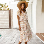 Summer Polka Dot Midi Dress