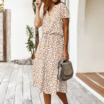 Summer Polka Dot Midi Dress