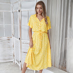 Summer Polka Dot Midi Dress
