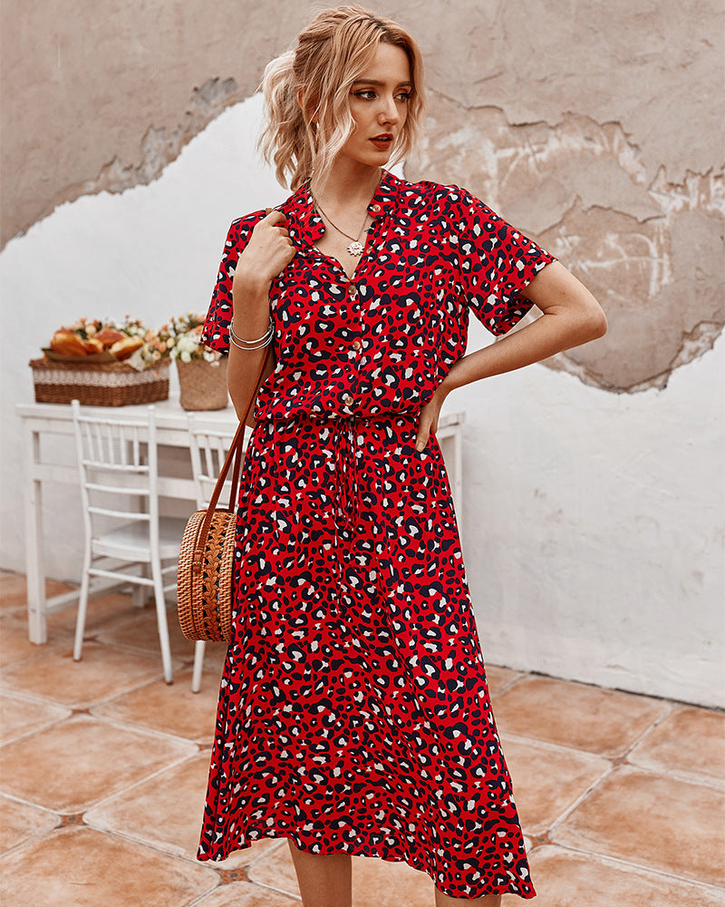 Summer Polka Dot Midi Dress