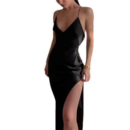 Summer Women Satin Silky Dress
