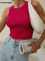 Sumuyoo 2022 Summer Knitted Tank Top