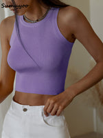 Sumuyoo 2022 Summer Knitted Tank Top