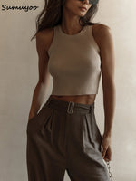 Sumuyoo 2022 Summer Knitted Tank Top