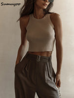 Sumuyoo 2022 Summer Knitted Tank Top