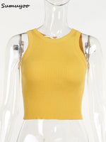 Sumuyoo 2022 Summer Knitted Tank Top