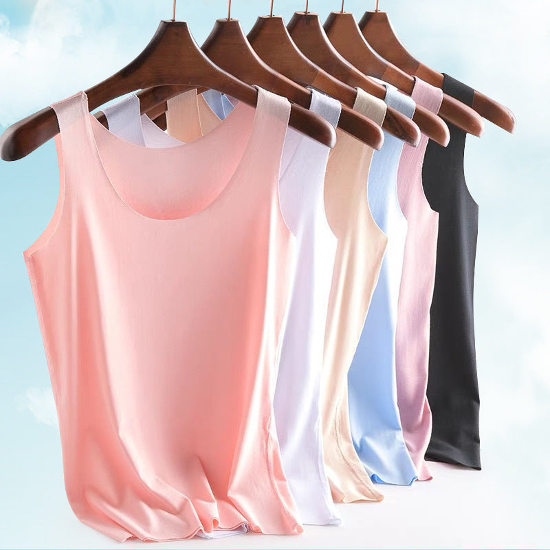 Tank Tops Summer Seamless Ice Silk Vest Women Wear Undershirt