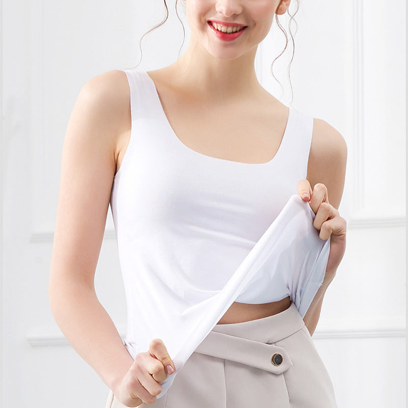 Tank Tops Summer Seamless Ice Silk Vest Women Wear Undershirt