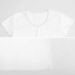 The New Women Abstract Triangle Blue Border Thermal Transfer T shirt