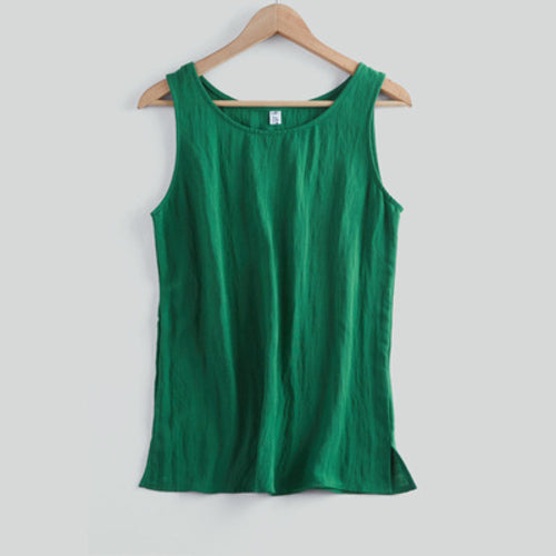 Women Cotton Linen Vest