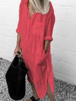 Women Shirt Dress Spring Summer