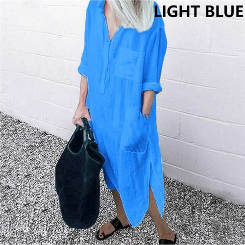Women Shirt Dress Spring Summer