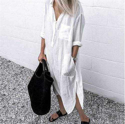 Women Shirt Dress Spring Summer