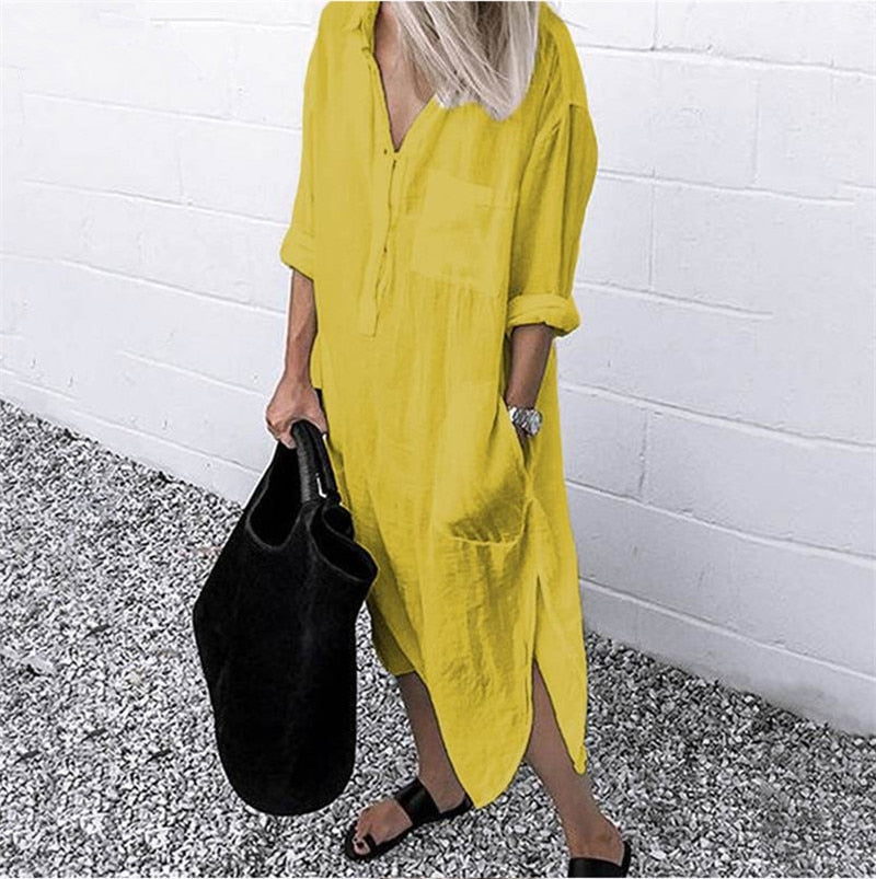 Women Shirt Dress Spring Summer