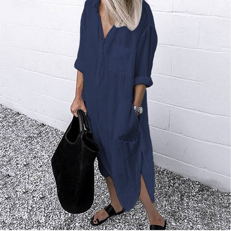 Women Shirt Dress Spring Summer