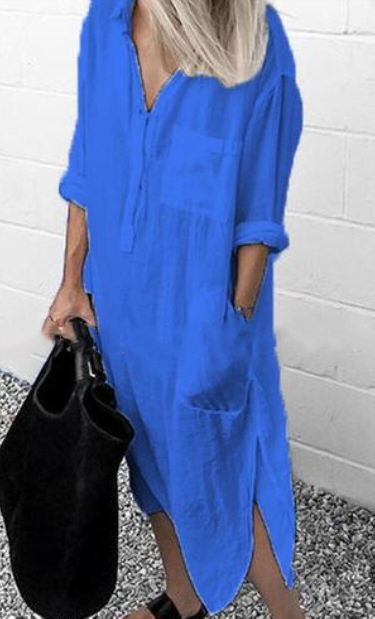 Women Shirt Dress Spring Summer