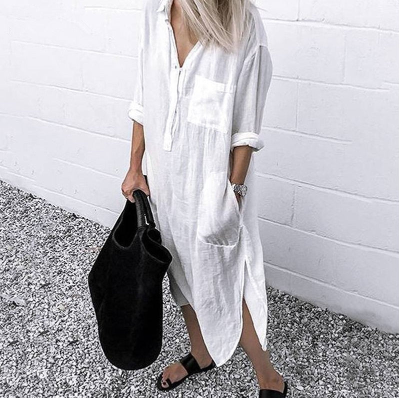 Women Shirt Dress Spring Summer