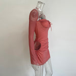 Long Sleeve Pink Dress