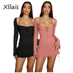 Long Sleeve Pink Dress