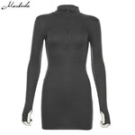 macheda autumn winter stretch Slim Soft Ribbed Knitted turtleneck