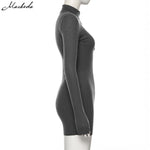 macheda autumn winter stretch Slim Soft Ribbed Knitted turtleneck